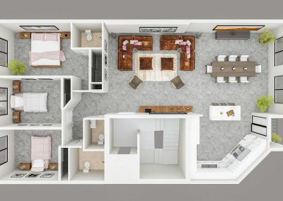 3D Floor Plans Services Office Unit Commercial